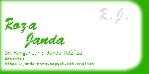 roza janda business card